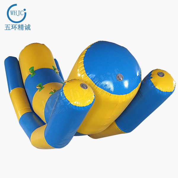 whjc459 充氣水上玩具水上蹺蹺板香蕉船陀螺加厚充氣雙排蹺蹺板蹦床風(fēng)火輪